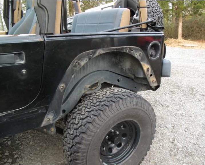 Aaaaaand more dirt - After removal of factory left rear fender flare