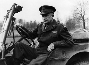 General Eisenhower Behind the Wheel of a Jeep