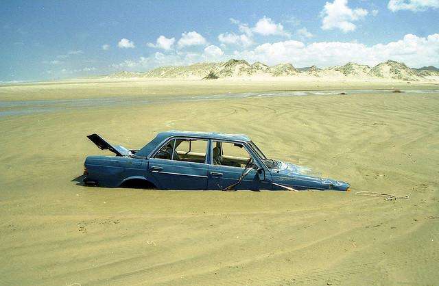 6 - car in sand